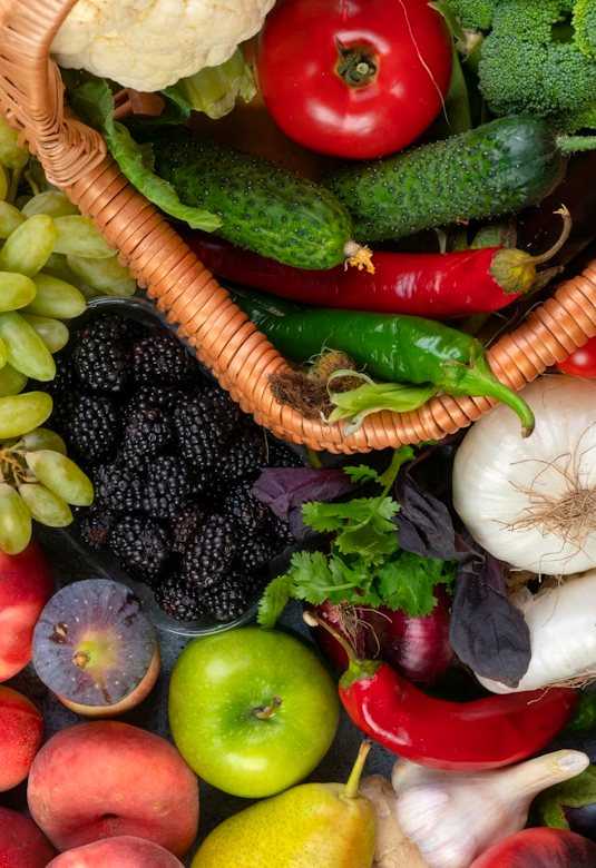 Fresh produce basket